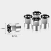 3sets/12pcs For KIA KN Car Tire Valve Core Decorative Metal Cap(Green)