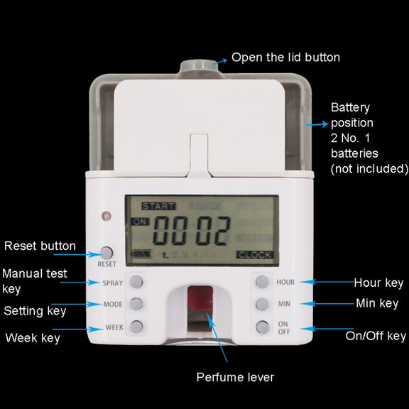 Anti-Corrosion Stainless Steel Panel LCD Digital Display Intelligent Automatic Fragrance Sprayer(Titanium Gold)