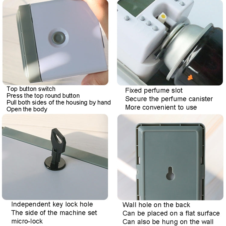 Anti-Corrosion Stainless Steel Panel LCD Digital Display Intelligent Automatic Fragrance Sprayer(Titanium Gold) - free shipping - PMC TechLife - Order now!