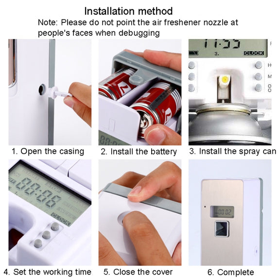 Anti-Corrosion Stainless Steel Panel LCD Digital Display Intelligent Automatic Fragrance Sprayer(Titanium Gold)