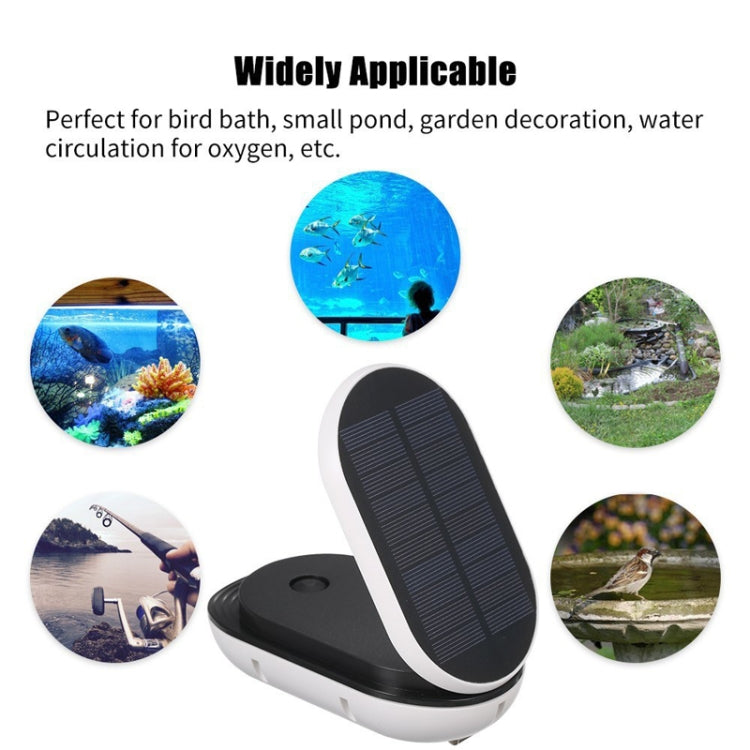 Outdoor Portable Solar Oxygen Pump Aquarium Flip Cover Solar Oxygen Pump(Black) - Air Pumps by PMC TechLife | Online Shopping South Africa | PMC TechLife | Buy Now Pay Later Mobicred