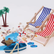 B Style Mini Beach Set Miniature Model Ornament Summer Ocean Simulation Scene Photo Decoration Props