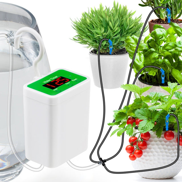 Household Intelligent Drip Irrigation Automatic Watering Timing Machine, Specification: Water 4 Potted Plants