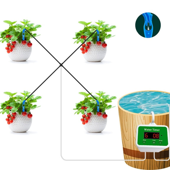 Household Intelligent Drip Irrigation Automatic Watering Timing Machine, Specification: Water 4 Potted Plants