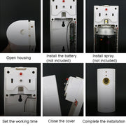 Light Sensitive Automatic Spraying Machine Toilet Fragrance Aromatherapy(White)