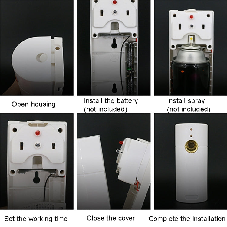 Light Sensitive Automatic Spraying Machine Toilet Fragrance Aromatherapy(White)