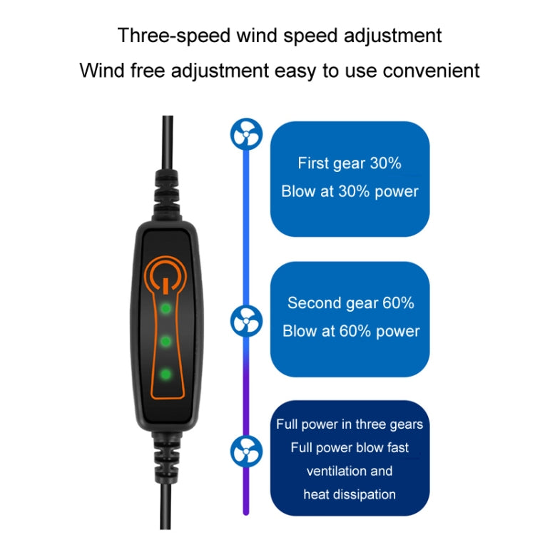 Multifunctional USB Fan Ventilation Heat Dissipation Car Seat Cushion(Navy) - Seat Accessories by PMC TechLife | Online Shopping South Africa | PMC TechLife | Buy Now Pay Later Mobicred