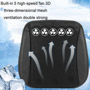 Multifunctional USB Fan Ventilation Heat Dissipation Car Seat Cushion(Black)