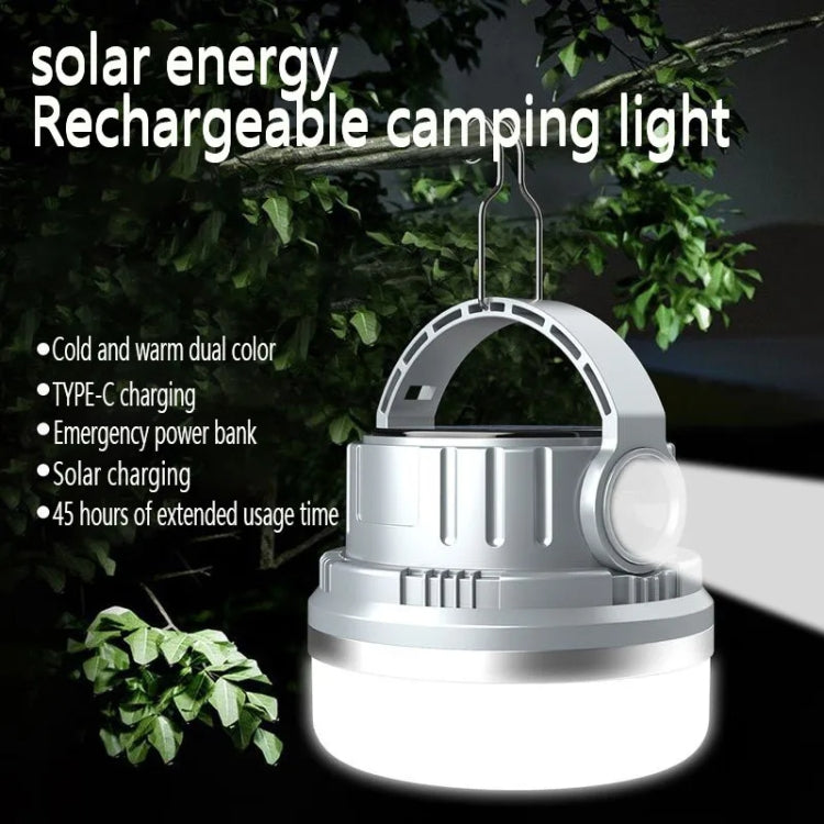 M10 Solar Tent Light With Portable Power Supply Handheld Camping Light Outdoor Vintage Mood Lights(Gray) - Camping Lighting by PMc TechLife | Online Shopping South Africa | PMc TechLife | Buy Now Pay Later Mobicred