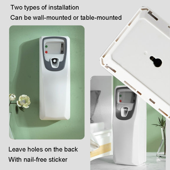 Battery Recycle Adding Liquid Aqueous Incense Sprayer Wall-Mounted Automatic Incense Sprayer(White)