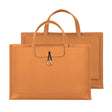 13.3/14 inch Elastic Button Laptop Waterproof PU Handbag(Khaki) - 13.3 inch by PMC TechLife | Online Shopping South Africa | PMC TechLife | Buy Now Pay Later Mobicred