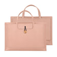 13.3/14 inch Elastic Button Laptop Waterproof PU Handbag(Rose Pink) - 13.3 inch by PMC TechLife | Online Shopping South Africa | PMC TechLife | Buy Now Pay Later Mobicred