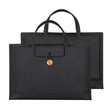 15.4/16 inch Elastic Button Laptop Waterproof PU Handbag(Black) - 15 inch by PMC TechLife | Online Shopping South Africa | PMC TechLife | Buy Now Pay Later Mobicred