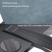 13.3/14 inch Elastic Button Laptop Water-resistant PU Handbag(Navy)