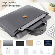 13.3/14 inch Elastic Button Laptop Water-resistant PU Handbag(Rose Pink)