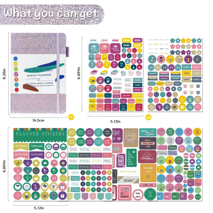 A5 Starry Sky Undated Planner Journal Financial Notebook(Blue) - Notebooks by PMC TechLife | Online Shopping South Africa | PMC TechLife