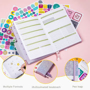 A5 Starry Sky Undated Planner Journal Financial Notebook(Yellow)