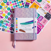 A5 Starry Sky Undated Planner Journal Financial Notebook(Blue)