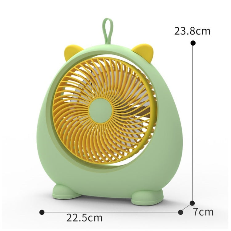 Dormitory Portable Animal Ear Desktop Electric Fan, Style: Directly Inserted Version White