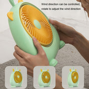 Dormitory Portable Animal Ear Desktop Electric Fan, Style: Directly Inserted Version White