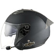 KUQIBAO Motorcycle Smart Bluetooth Sun Protection Double Lens Safety Helmet, Size: L(Matte Black+Gray Tail) - free shipping - PMC TechLife - Order now!