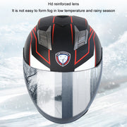 KUQIBAO Motorcycle Smart Bluetooth Sun Protection Double Lens Safety Helmet, Size: L(White+Gray Tail)
