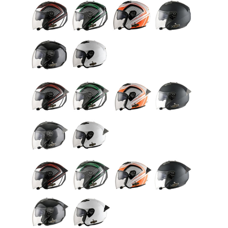 KUQIBAO Motorcycle Smart Bluetooth Sun Protection Double Lens Safety Helmet, Size: M(White Phantom Fiber+Gray Tail) - free shipping - PMC TechLife - Order now!