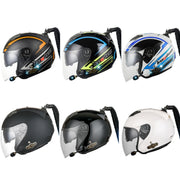 KUQIBAO Motorcycle Bluetooth Headset Double Lens Helmet With Braid, Size: XL(Scrub Black)