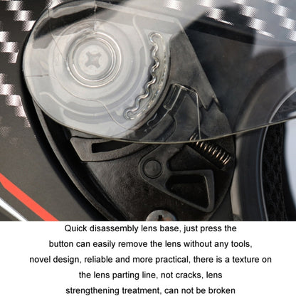 KUQIBAO Motorcycle Bluetooth Headset Double Lens Helmet With Braid, Size: L(White Phantom Fiber) - free shipping - PMC Jewellery - Order now!
