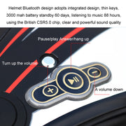 KUQIBAO Motorcycle Bluetooth Headset Double Lens Helmet With Braid, Size: XL(White)