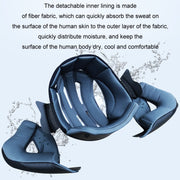 KUQIBAO Motorcycle Bluetooth Headset Double Lens Helmet With Braid, Size: M(Scrub Black)