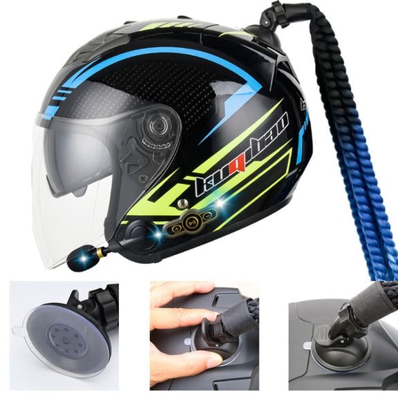 KUQIBAO Motorcycle Bluetooth Headset Double Lens Helmet With Braid, Size: M(Scrub Black)