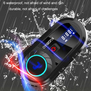 KUQIBAO Motorcycle Helmet Water-resistant Bluetooth-compatible Headset With Screen(Soft Microphone)
