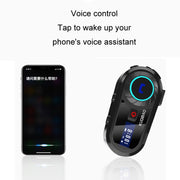 KUQIBAO Motorcycle Helmet Water-resistant Bluetooth-compatible Headset With Screen(Soft Microphone)