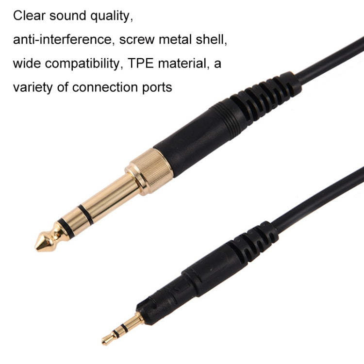 2m For ATH-M50X / M40X / M60X / M70X Headset Audio Cable Replacement Cable(Black) - Headset Accessories by PMC TechLife | Online Shopping South Africa | PMC TechLife