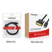 VEGGIEG HDMI To DVI Computer TV HD Monitor Converter Cable Can Interchangeable, Length: 15m