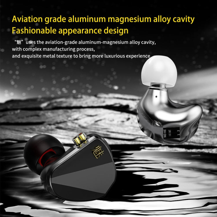 CVJ In Ear Wired Adjustment Switch Earphone, Color: Silver