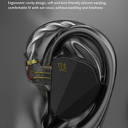 CVJ In Ear Wired Adjustment Switch Earphone, Color: Silver
