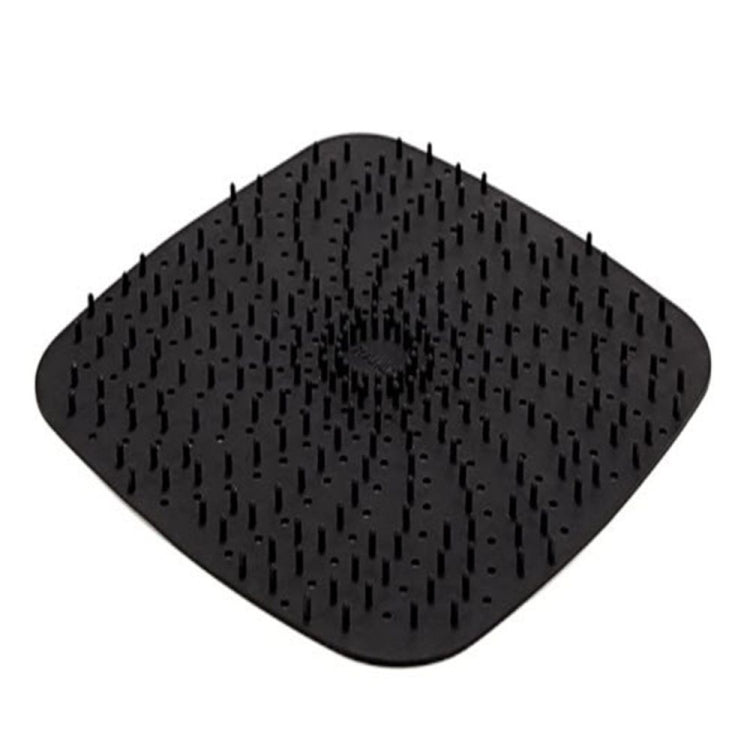 Air Fryer Reusable Silicone Liner Mat Non-Stick Steamer Pad Kitchen Accessories Square Black 23cm - free shipping - PMC Jewellery - Order now!