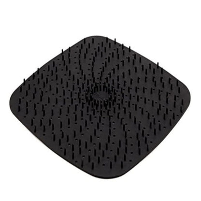 Air Fryer Reusable Silicone Liner Mat Non-Stick Steamer Pad Kitchen Accessories Square Black 23cm - free shipping - PMC Jewellery - Order now!