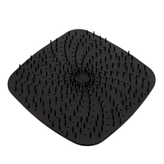 Air Fryer Reusable Silicone Liner Mat Non-Stick Steamer Pad Kitchen Accessories Square Black 23cm - free shipping - PMC Jewellery - Order now!
