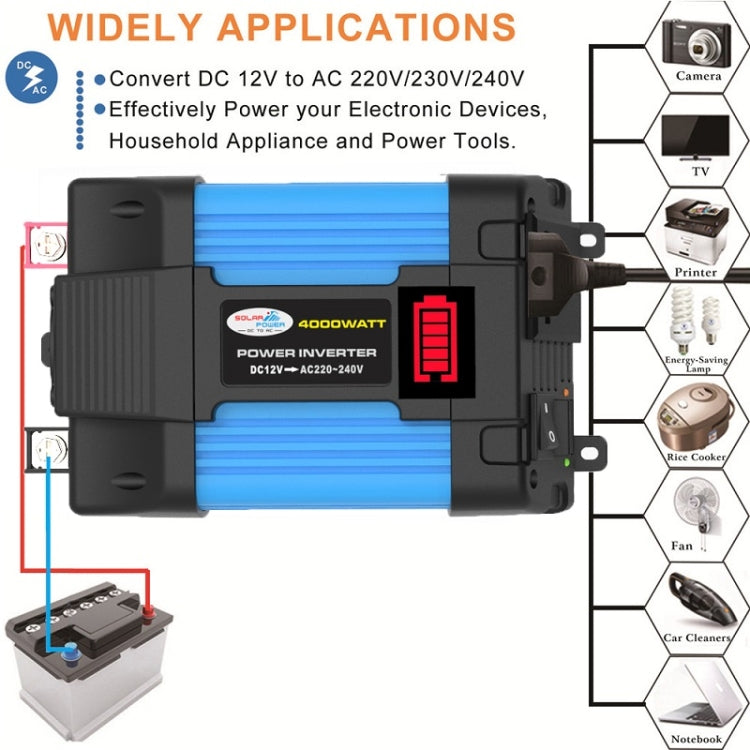 12V-220V 300W  SOLIKE TECH Vehicle Inverter Sine Wave Convertor Auto Inverter - Pure Sine Wave by SOLIKE TECH | Online Shopping South Africa | PMC TechLife | Buy Now Pay Later Mobicred