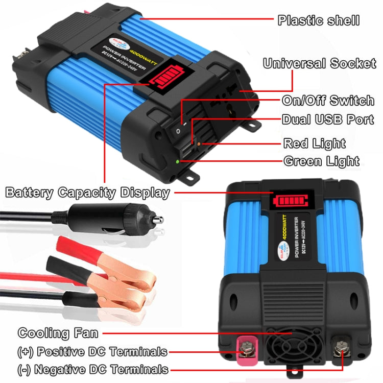 12V-110V 300W SOLIKE TECH Vehicle Inverter Sine Wave Convertor Auto Inverter - free shipping - PMC TechLife - Order now!