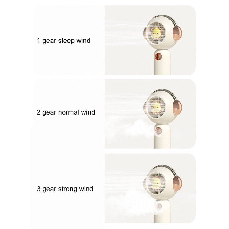 Without Blade Spray Handheld Children Small Fan(White)