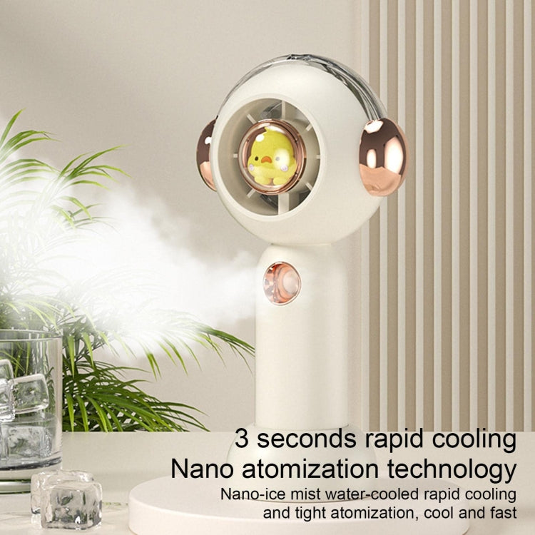 Without Blade Spray Handheld Children Small Fan(White)