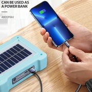 Solar Flood Light Portable Flashlight Emergency Work Light(Orange)