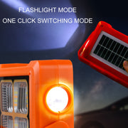 Solar Flood Light Portable Flashlight Emergency Work Light(Orange)