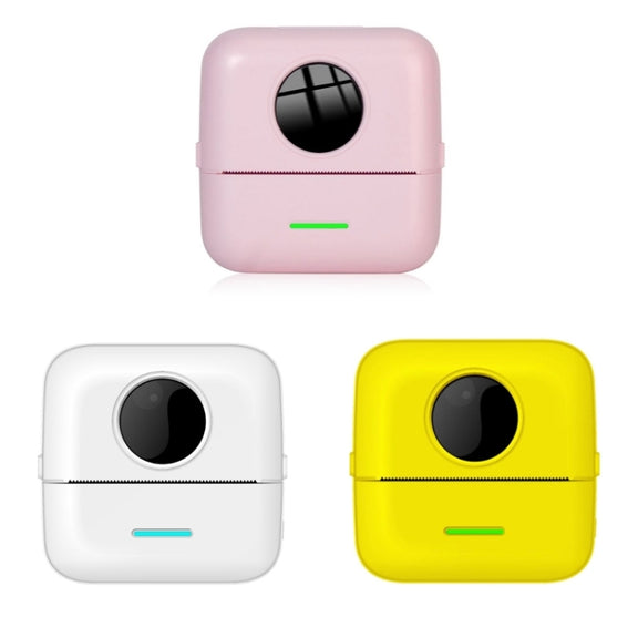 Mini Student Wrong Question Bluetooth Thermal Printer With 3 Rolls Color Paper(Yellow)