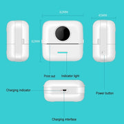 Mini Student Wrong Question Bluetooth Thermal Printer With 5 Rolls White Paper(White)