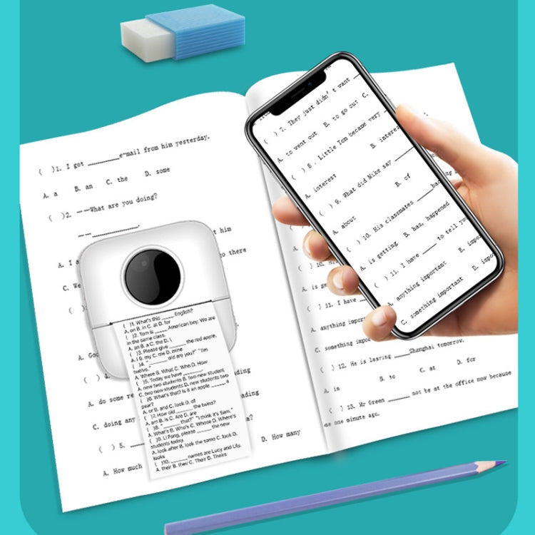 Mini Student Wrong Question Bluetooth Thermal Printer With 5 Rolls White Paper(Pink) - Receipt Printers by PMC TechLife | Online Shopping South Africa | PMC TechLife | Buy Now Pay Later Mobicred